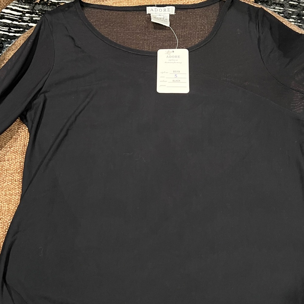 Adore Women's Elegant Black Long Sleeve Top
